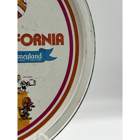 Vintage Disney Metal Tin Serving Tray Disneyland California 11" Walt Disney - Picture 7 of 13